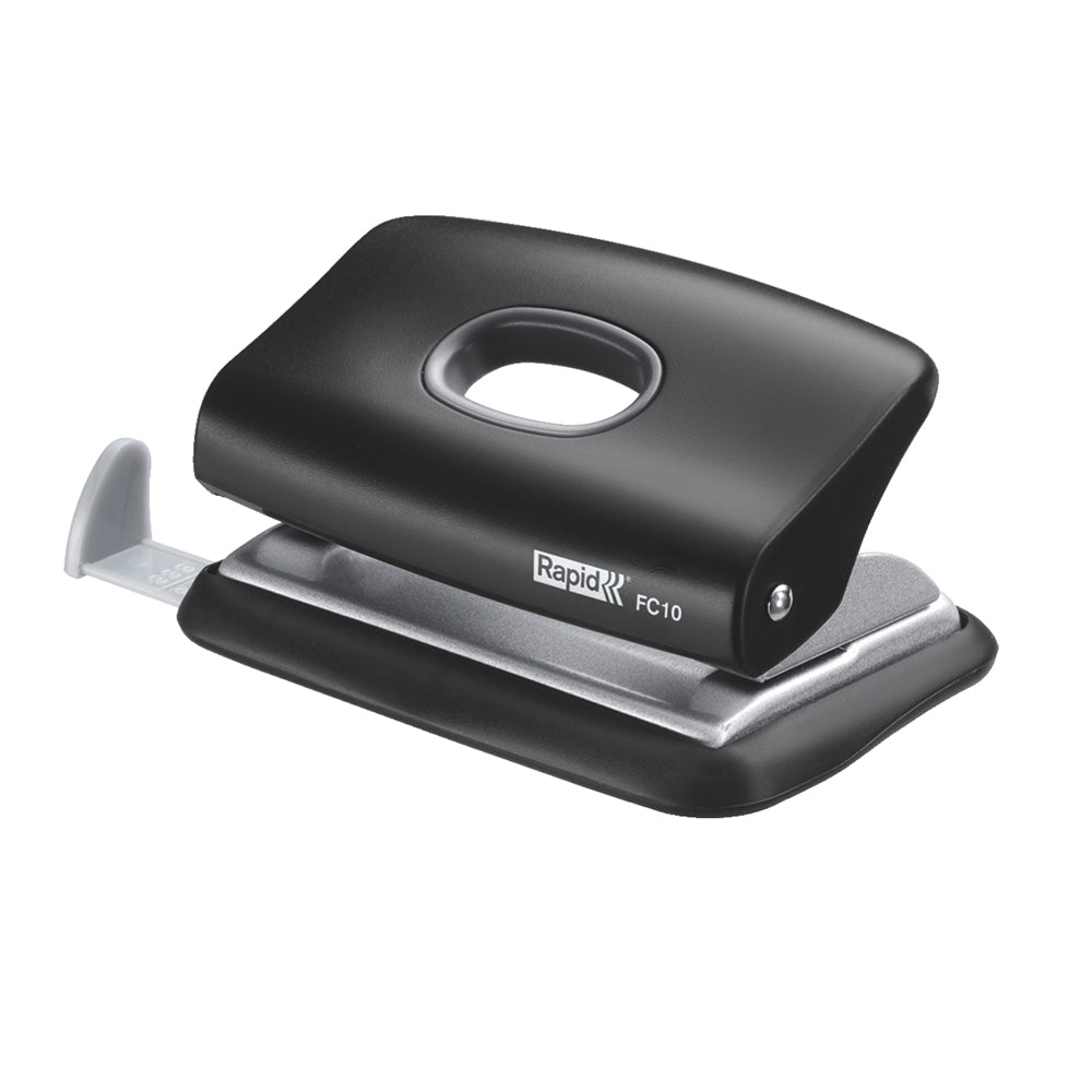 Perforator plastic Rapid FC10, 10 coli, cutie, negru Perforator plastic Rapid FC10, 10 coli, cutie, negru